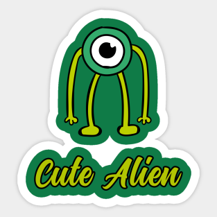 Cute Alien Doodle Stickers Teepublic