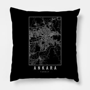 Ankara Turkey Minimalist Map Pillow