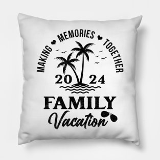 Palm Tree Family Vacation 2024 Pillow