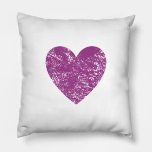 Distressed Heart - Mauve Pillow