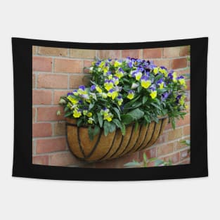 Basket of pansies Tapestry