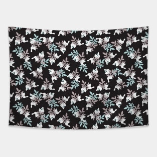 Happy Bunnies and Floral Graden Pattern Tapestry