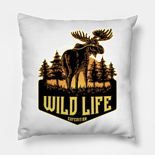 Wild Life Deer Logo Pillow