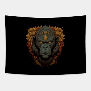 Gorilla decorated with Javanese ornaments Tapestry