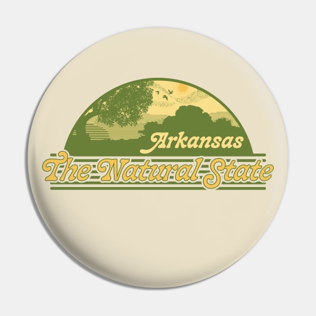 Natural State Retro Style Pin by rt-shirts