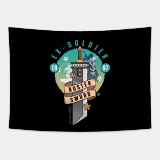 Cloud Buster Sword Emblem Tapestry