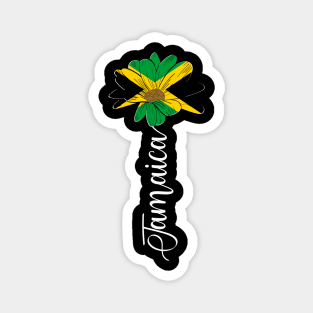 Vintage Jamaica Sunflower Flag Jamaica Lover Magnet
