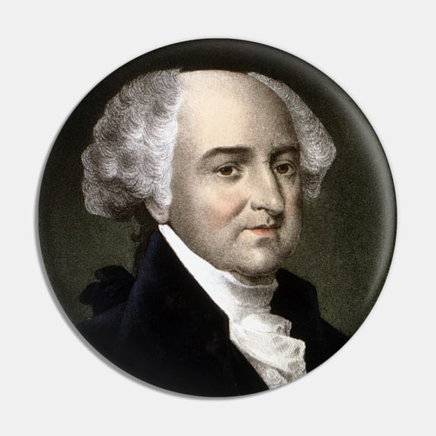 President John Adams Portrait Pin by warishellstore