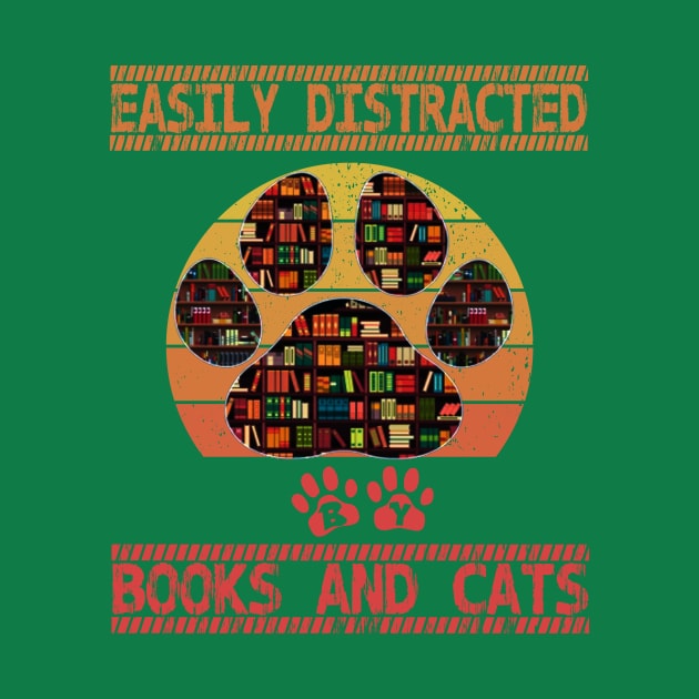 Easily distracted by cats and books by FatTize