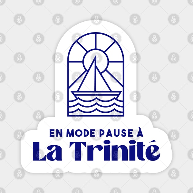 La Trinité sur mer in pause mode - Brittany Morbihan 56 BZH Sea Magnet by Tanguy44