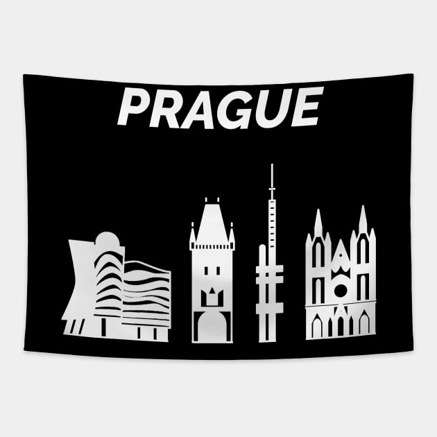 Prague Skyline, Czech Republic Tapestry by maro_00