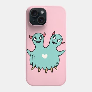 Cute Double-Headed Monster Doodle Phone Case