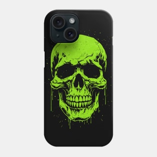 Neon Green Skull Monster Spooky Phone Case