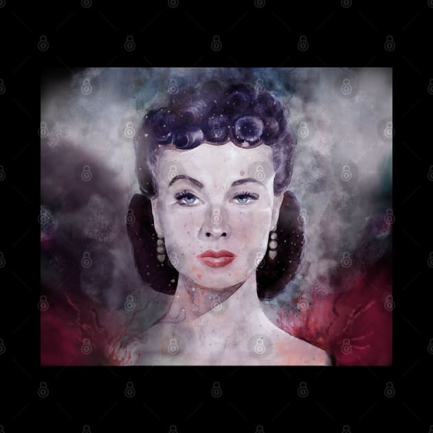 Scarlett O'Hara Watercolor Gone with the Wind by Bramblier