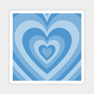 blue retro heart Magnet