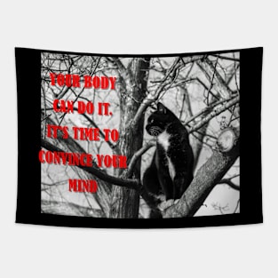 Sports Shirt, Fitness Shirt, Your body can do it, Sport T-Shirt Tapestry