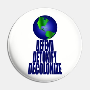 Defend Detoxify Decolonize Pin