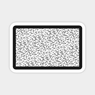 Abstract White and Black Design Magnet