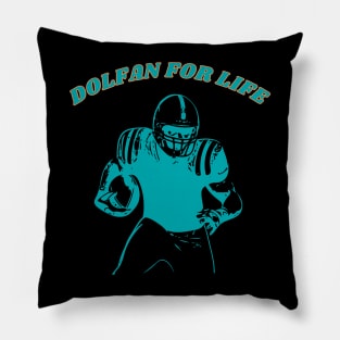 Miami Dolphins Football Team Fan T-Shirt Pillow