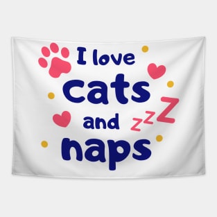 I love cats & naps Tapestry