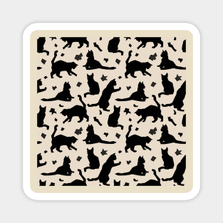 Black Matisse Cats Magnet