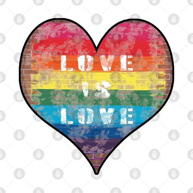 Love is Love Pride Heart Design by PurposelyDesigned