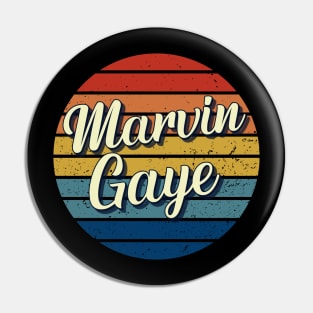 Marvin Gaye Vintage Retro Circle Pin