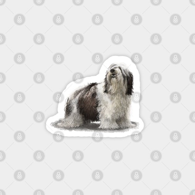 Polish Lowland Sheepdog Magnet by Elspeth Rose Design