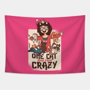 Crazy Cat Lady Graphic Tee Tapestry