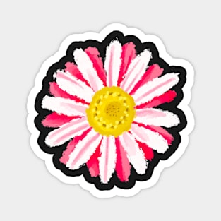 Red Summer Daisy Magnet