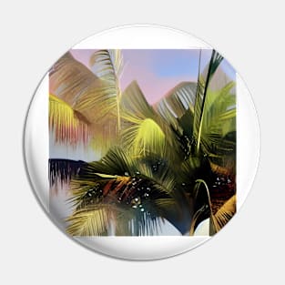 Palm Tree Abstract Pin