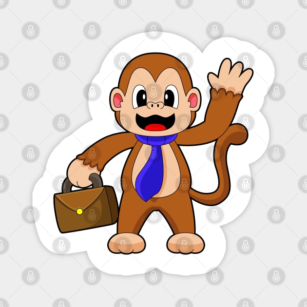 Monkey Businessman Briefcase Magnet by Markus Schnabel