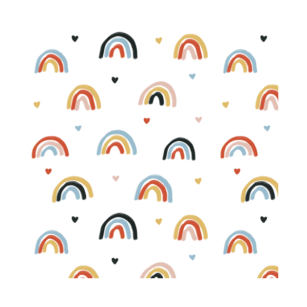 Happy colorful rainbow by bigmomentsdesign