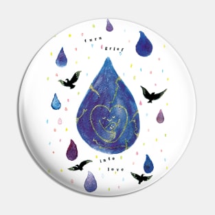 Turn Grief Into Love Kintsugi Pin