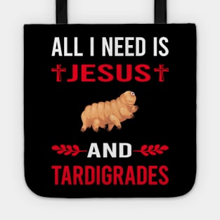 I Need Jesus And Tardigrade Tardigrades Tardigrada Water Bear Bears Waterbear Moss Piglet Piglets Tote