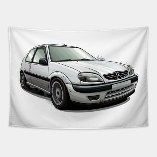 Citroen Saxo Illustration Tapestry