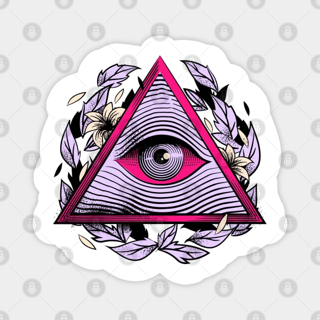 Masonic Illuminated Eye Magnet by World upside down