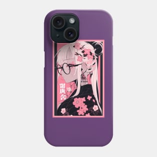 Aesthetic Anime Girl Pink Rosa Black | Quality Aesthetic Anime Design | Premium Chibi Manga Anime Art Phone Case