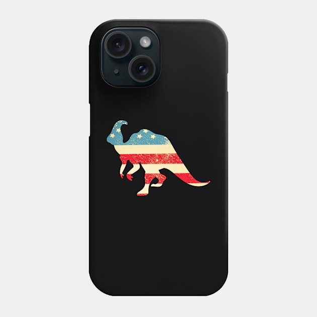 American Flag Dinosaurs Phone Case by finchandrewf