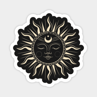 Spiritual Bohemian Sun Symbol Boho Hippie Magnet