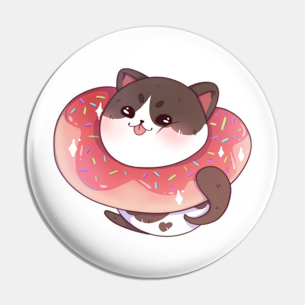 Donut cat Pin by Itsacuteart