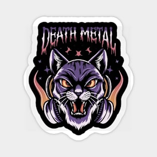 Death Metal Satanic Baphomet Cat Magnet