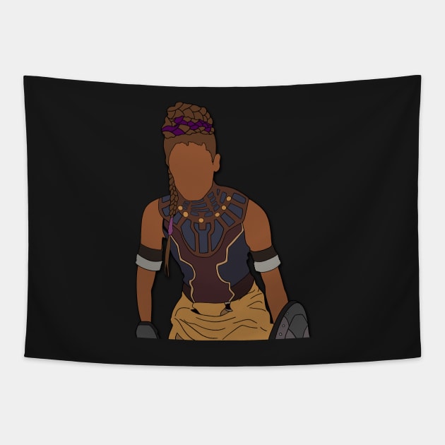 Shuri Black Panther Fan Art Sticker Tapestry by tayelectronica