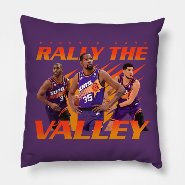 Phoenix Suns Rally The Valley Pillow by Juantamad