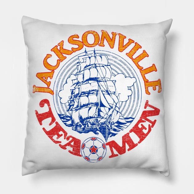 Jacksonville Tea Men Vintage Pillow by zurcnami