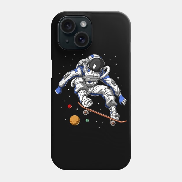 Space Astronaut Skateboarding Phone Case by underheaven