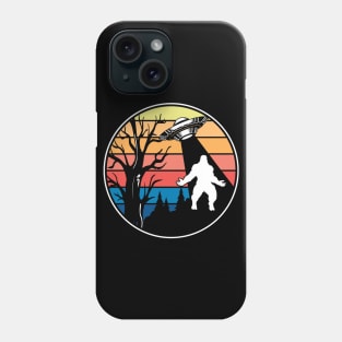 Retro alien ufo bigfoot abduction Phone Case