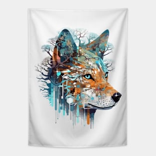 Wolf Alpha Animal World Predator Wild Nature Wilderness Tapestry