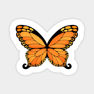 Orange Butterfly Wings Magnet