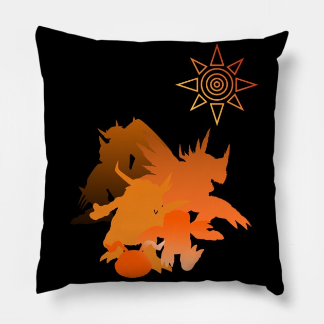Digimon Crest of Courage Pillow by joshgerald